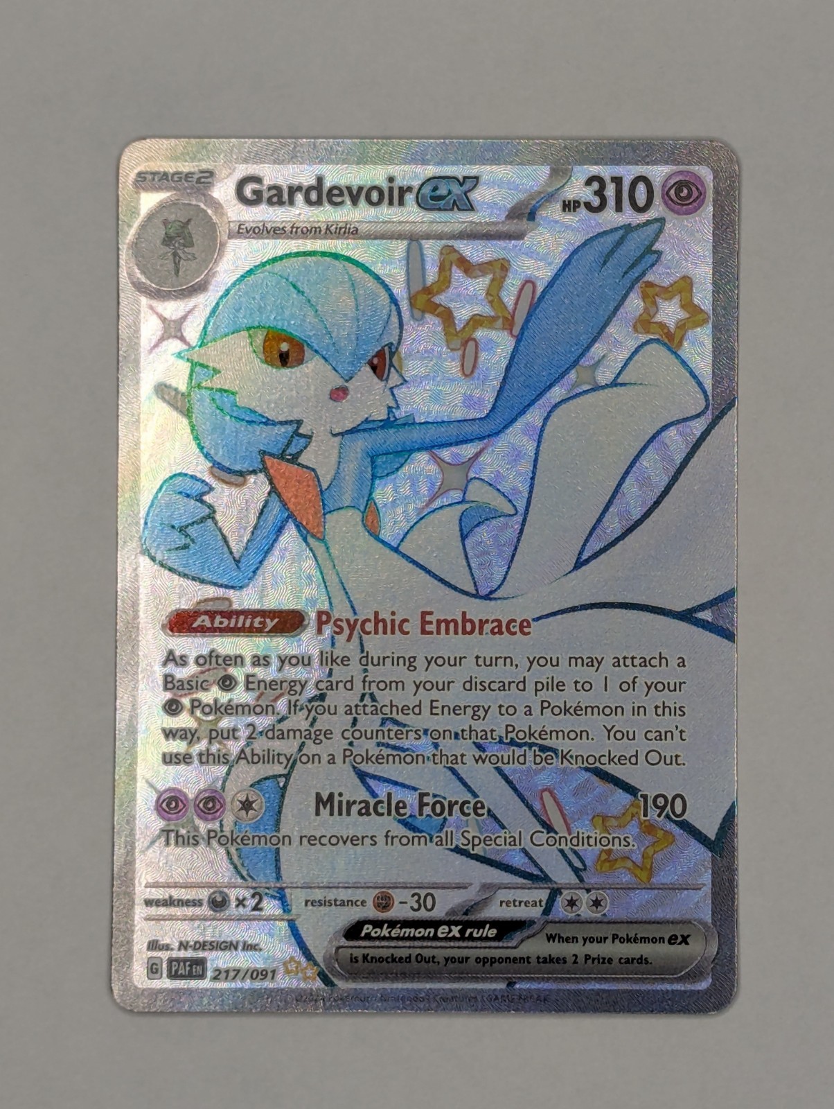 Gardevoir ex 217/091 SV: Paldean Fates Holo NM