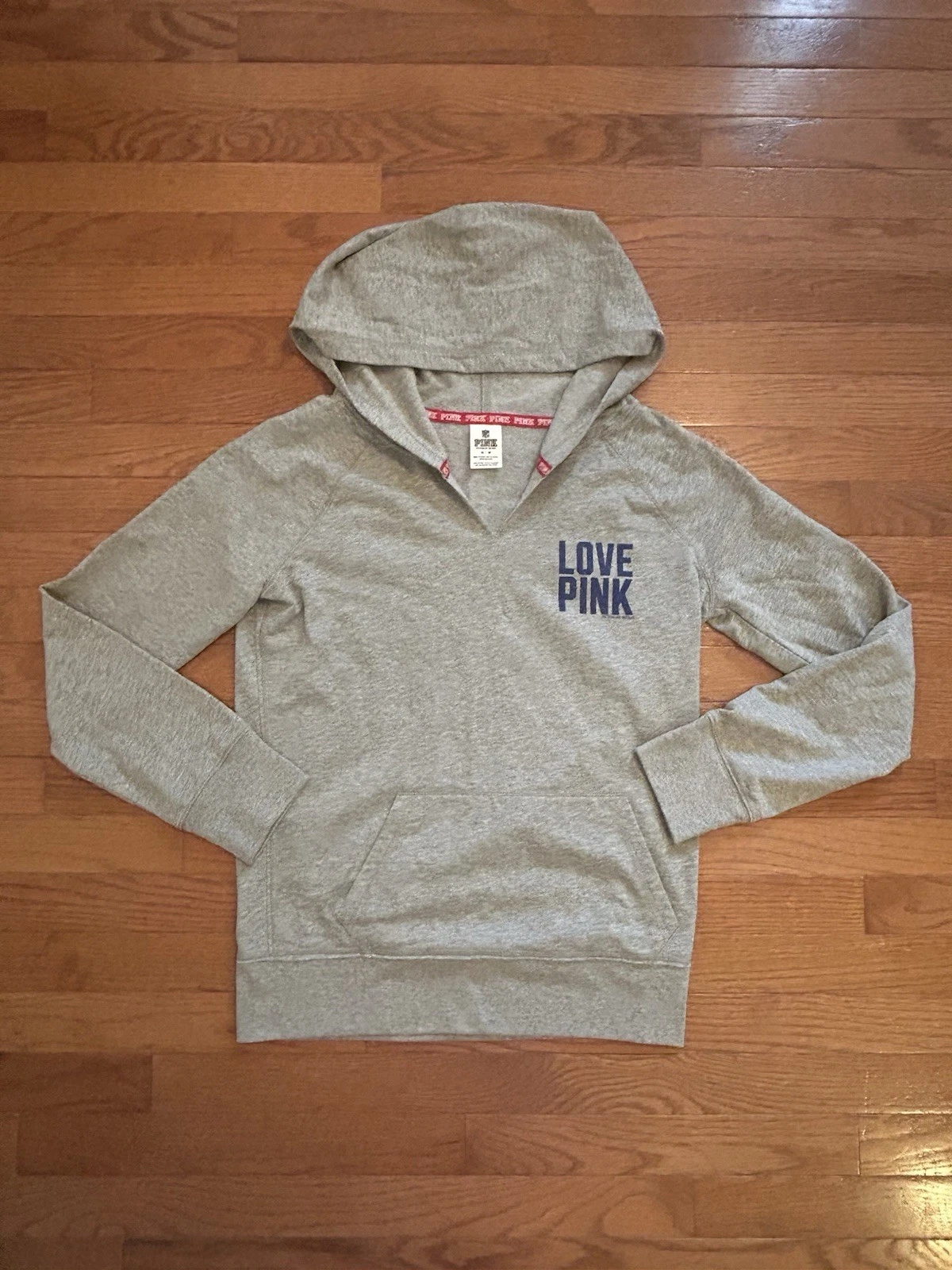 UNDERCOVER Felpa con cappuccio Victoria’s Secret ROSA New York Giants Score One More grigia super morbida