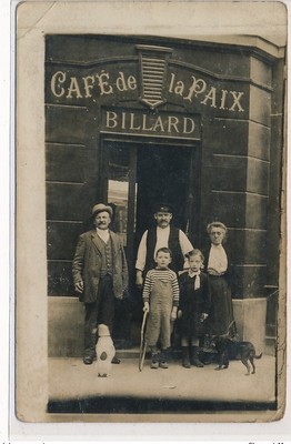 FOTOKARTE ZUM SUCHEN: Cafe de la Peace, Billard, Paris(?) - Zustand