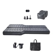 Oxford Fabric Inflatable Car Air Mattress SUV Trunk air Bed w/ 2x Footrest&Pump