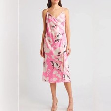 Lulus-Garden Sweetheart Floral Pink Slipdress- size XS-NWT