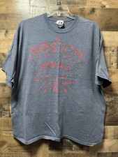 Boston Red Sox Majestic T-Shirt Men  s 2XL Gray MLB Baseball Graphic Tee