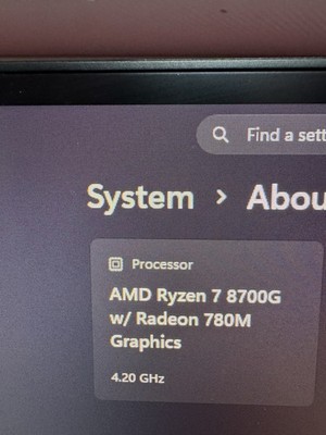 AMD Ryzen 7 8700G 8-Core, 16-Thread Desktop Processor
