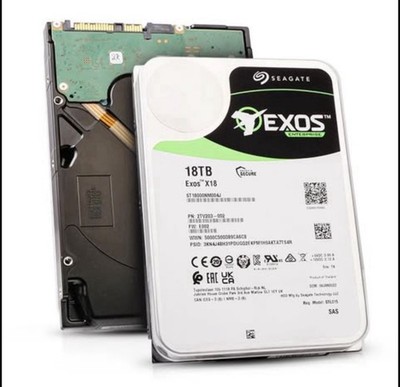 Seagate Exos X18 ST18000NM004J 18TB 7.2K RPM SAS 512e 12Gb/s 3.5in Refurbish HDD