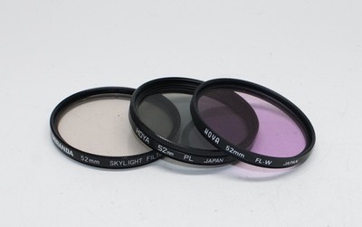 Vintage 52mm Kamera Foto Objektiv Filter: Skylight 1A, PL und FL-W