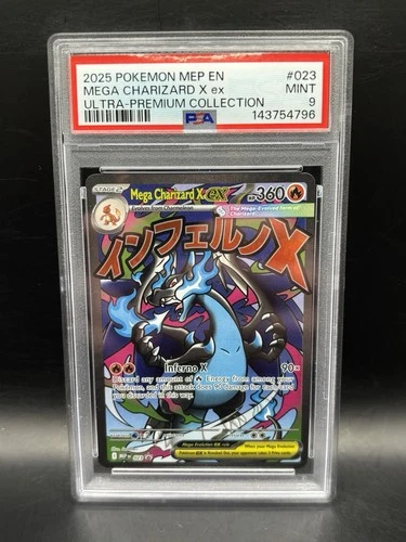2025 POKEMON MEP EN MEGA CHARIZARD X EX ULTRA PREMIUM UPC 023 PSA 9 MINT
