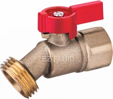 Heavy Duty LF Brass 1/2" FIP Inlet Hose Bibb x 3/4“ MHT Male Hose Threaded Ou...