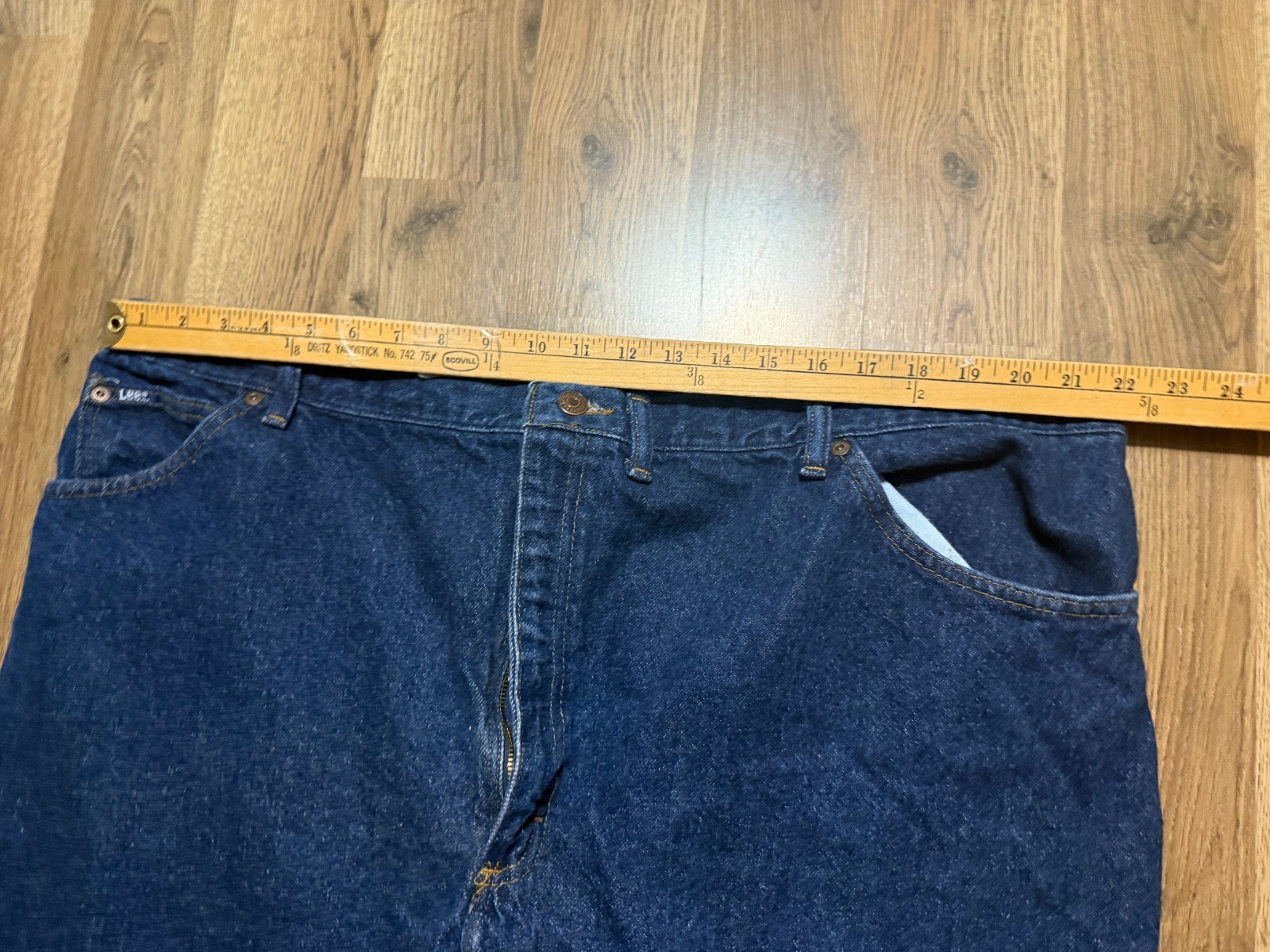 Lee Jeans, Men's Size 48x30, Blue, Denim, Straight Leg, Dark Wash, Pockets image 6