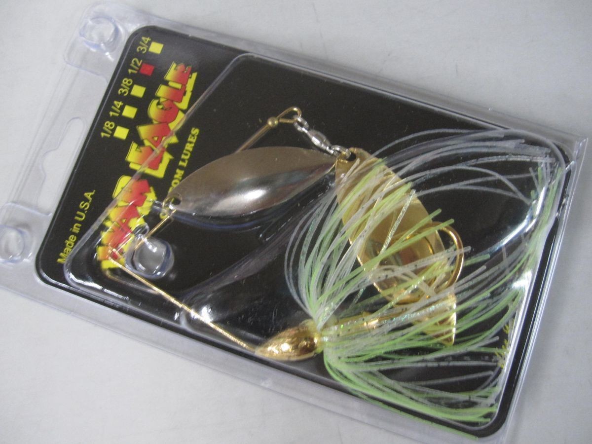 War Eagle Gold Frame Double Willow Spinnerbait 1/2oz #09 Spot Remover New Piano - Image 3