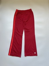 ADIDAS Vintage Women s Red Wide Leg Flare Y2K Track Pants 2000s Size S