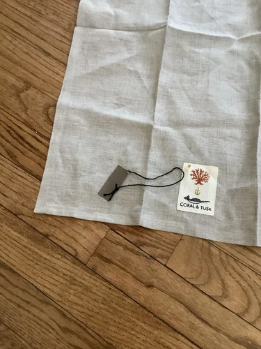 Coral & Tusk Bunny And Daisies Linen Tea Towel
