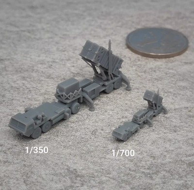 3D Printed 1/350/700 US Patriot Missile Defense System Unpainted Kit Model NEW