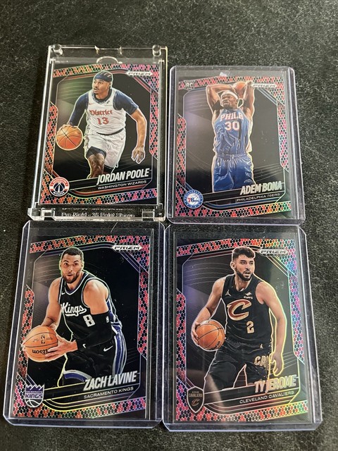 2024-25 Panini Black Prizm Snakeskin Adem Bona Jerome Zach Lavine Jordan Poole