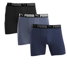 Puma Men's 3 Pack Microfiber Performance Boxer Brief - Size: Medium