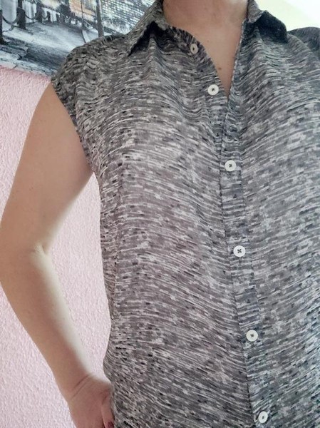 Women Armani Exchange Shirt Grey Polyester M