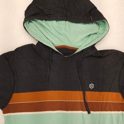 Billabong Casual Long Sleeve Hoodie Mens Size Small S Black Teal
