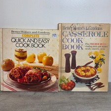 Vintage Better Homes & Gardens Casserole + Quick Easy Cookbooks Hard Cover Lot/2