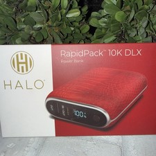 Halo RapidPack 10K DLX Power Bank with USB-A Output/USB-C Input Color -RED