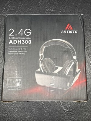 Artiste TV 2.4GHz RF Wireless Over Ear Digital Stereo Headset - Black