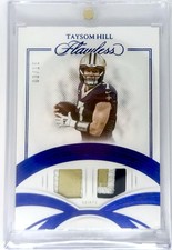 2025 Panini Flawless Taysom Hill 3/15 Game Used Materials Dual Patch Sapphire