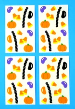 Vintage Mrs. Grossman's Halloween Candy Mini  Sticker Sheet Lot