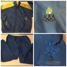 Vintage JCPenney Olympic Two Piece Nylon Tracksuit Pants Jacket Colorblock T8