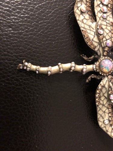 Amazing Joan Rivers  Dragonfly Rhinestone Brooch 15Th Anniversary Enamel - Picture 6 of 7