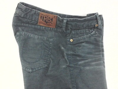 TRUE RELIGION Corduroy Pants Teal Green 