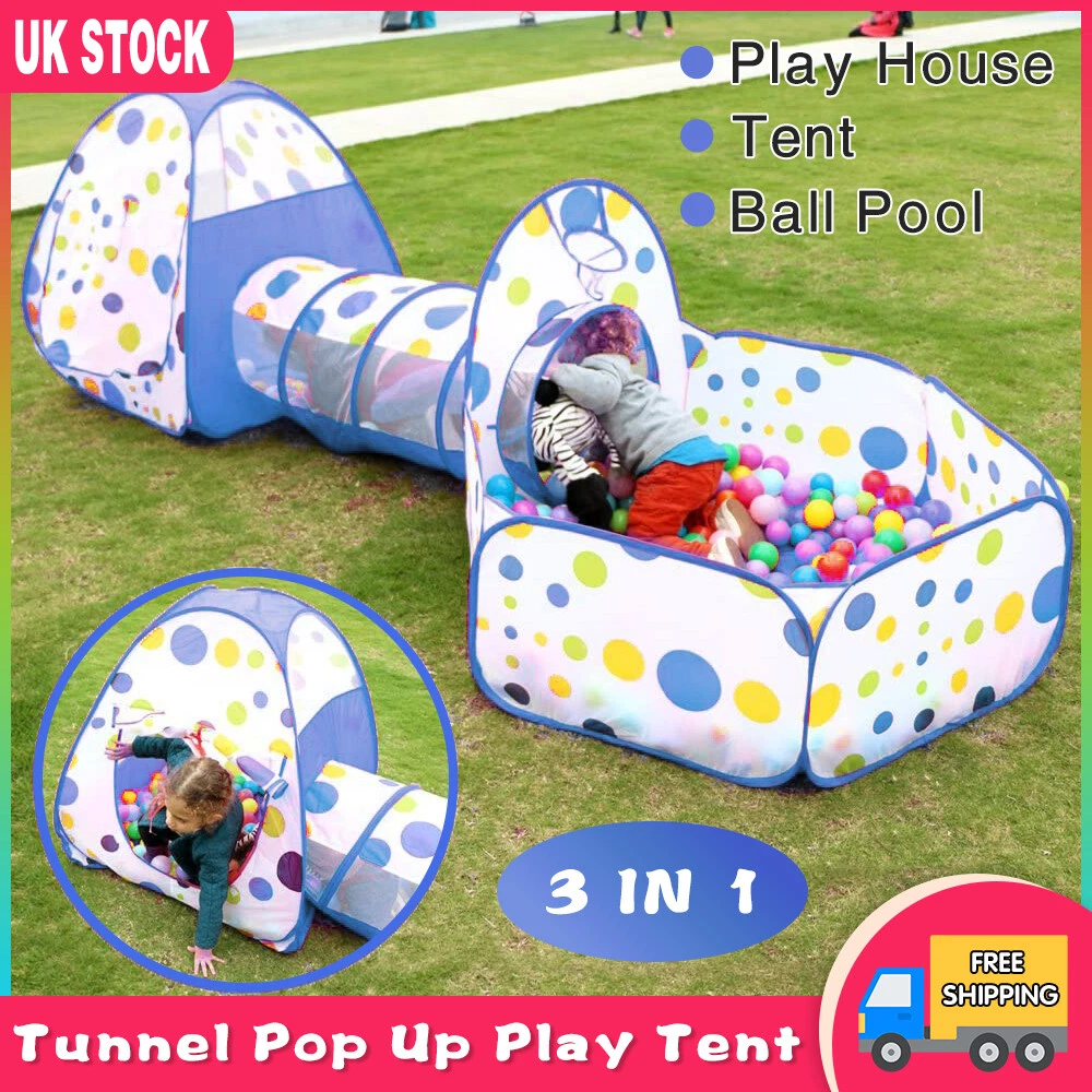3pcs Play Tent Pool Ball Pit Basketball Hoop, Pop Up Kids, 40 OFF