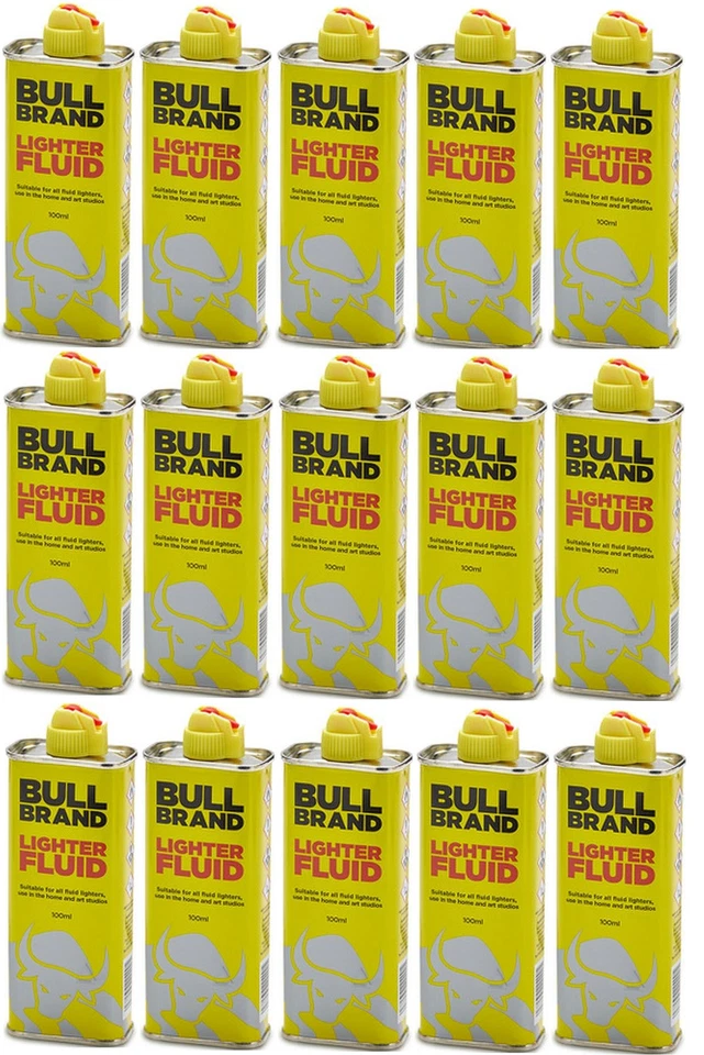 6 X 100ml Bull Brand Lighter Fuel Fluid Petrol Smoking Premium Petrol Pack of 6