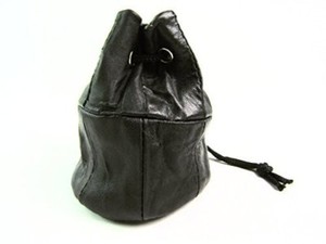 soft leather drawstring pouch