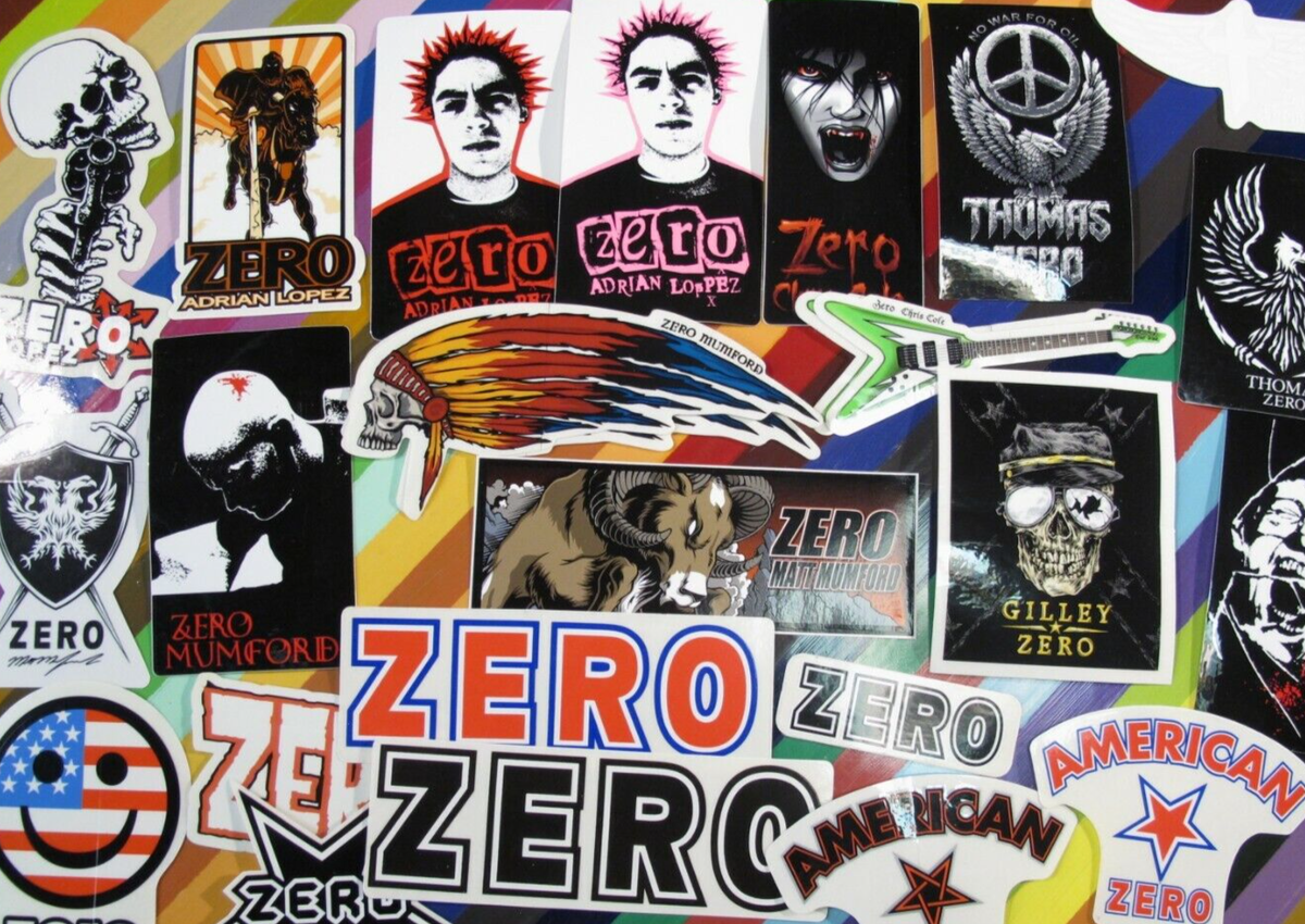 vtg 1990s 2000s Zero skateboard sticker - deck graphics, Cole