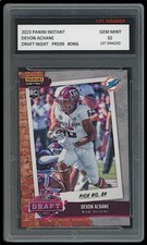 Devon Achane 2023 Panini Instant Draft Night 1st Graded 10 Rookie Card Dolphins