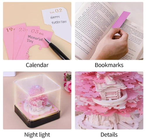 3D Art Calendar Memo Pad 2024 Creative Time Piece Calendar DIY Tree Rip Away US - Picture 7 of 14