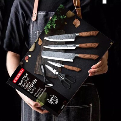 Everrich 6 Piece Non Stick Kitchen Knife Set