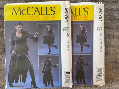 McCalls Costume/Cosplay Pattern M7791 Ms Gothic Witch ~ Witcher-Yennefer