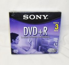 Sony DVD R 120 Min 1x-4x 4.7 GB 3DPR47L2 3-Pack Blank Media