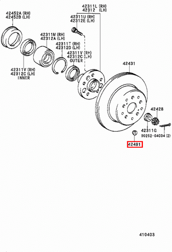 Genuine RAV4 ZSA44 ZSA42 Regius KCH40 Rear Hand Brake Shoe Adjuster Plug x2 - Picture 12 of 20