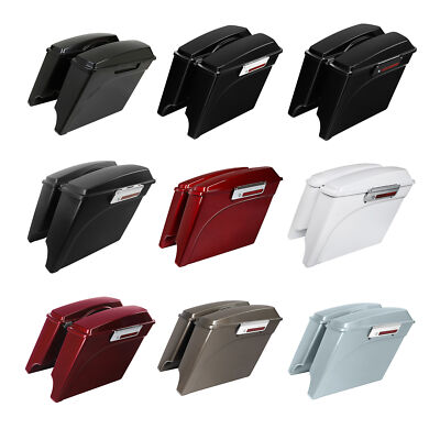 5'' Stretched Saddlebags Bags Fit For Harley Touring Road Electra Glide 1993-2013