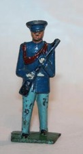 Clean Grey Iron Military Dimestore Toy Soldier EARLY US Marine Port Arms G39