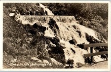 1930s Vintage RRPC Photo Postcard Clearwater Falls Shasta Springs California