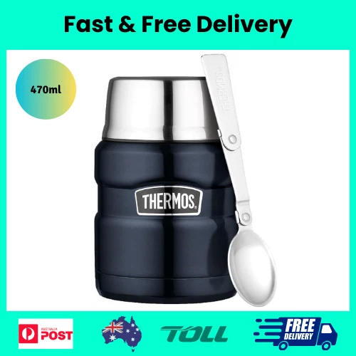 Thermos Stainless King Vacuum Insulated Food Jar, 470Ml, Midnight Blue, SK3000MB - Picture 1 of 5