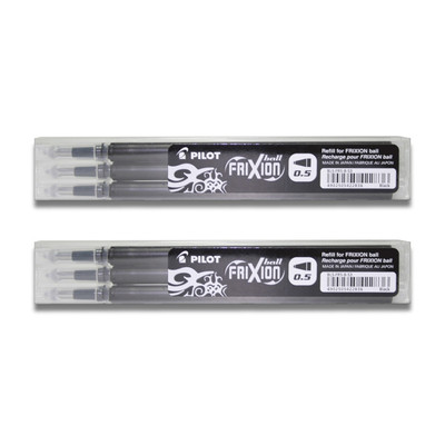 Pilot Frixion Ball Ersatzminen 0.5 schwarz - 6er-Set