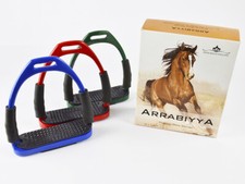 Arrabiyya Horse Stirrups Stainless Steel 12 Colours sizes 3.75" 4.0" 4.5" 4.7...