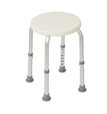 Non-Slip Adjustable Height Round Bath Stool Bench Shower Seat Chair Elderly Aid