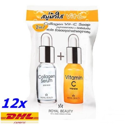 12x  Royal Beauty Collagen Vit-C Soap clear skin Fragrant light orange scent 60g