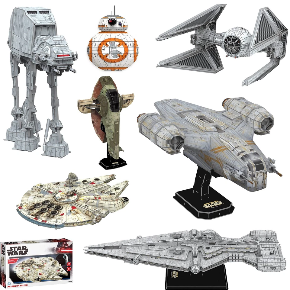 Star Wars 3D Puzzles Imperial Star Destroyer Millennium Falcon & X-Wing Fighter - Image 1 of 1