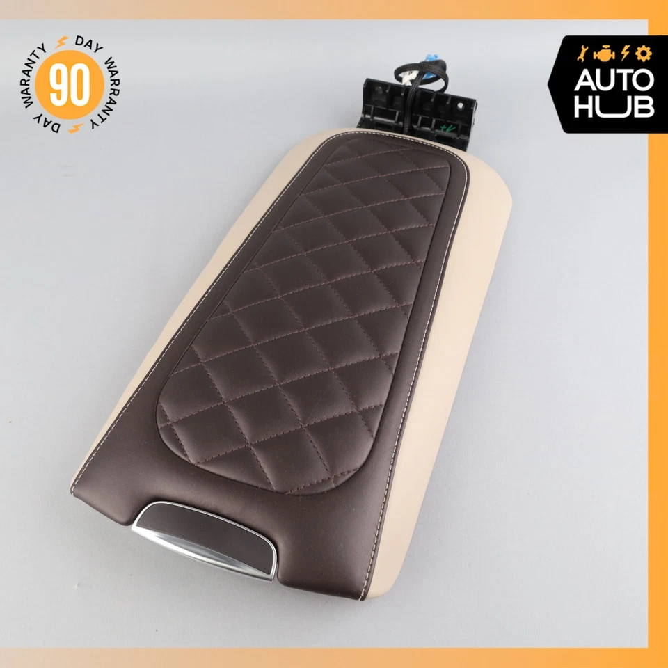 Apoyabrazos consola central trasera Mercedes W222 Maybach S600 reposabrazos Designo rojo OEM Foto 2 de 4