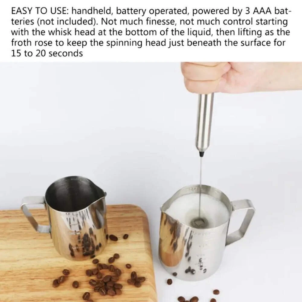 Milk Frother Wand & Matcha Mixer, Mini Electric Whisk for Coffee - Frother for C