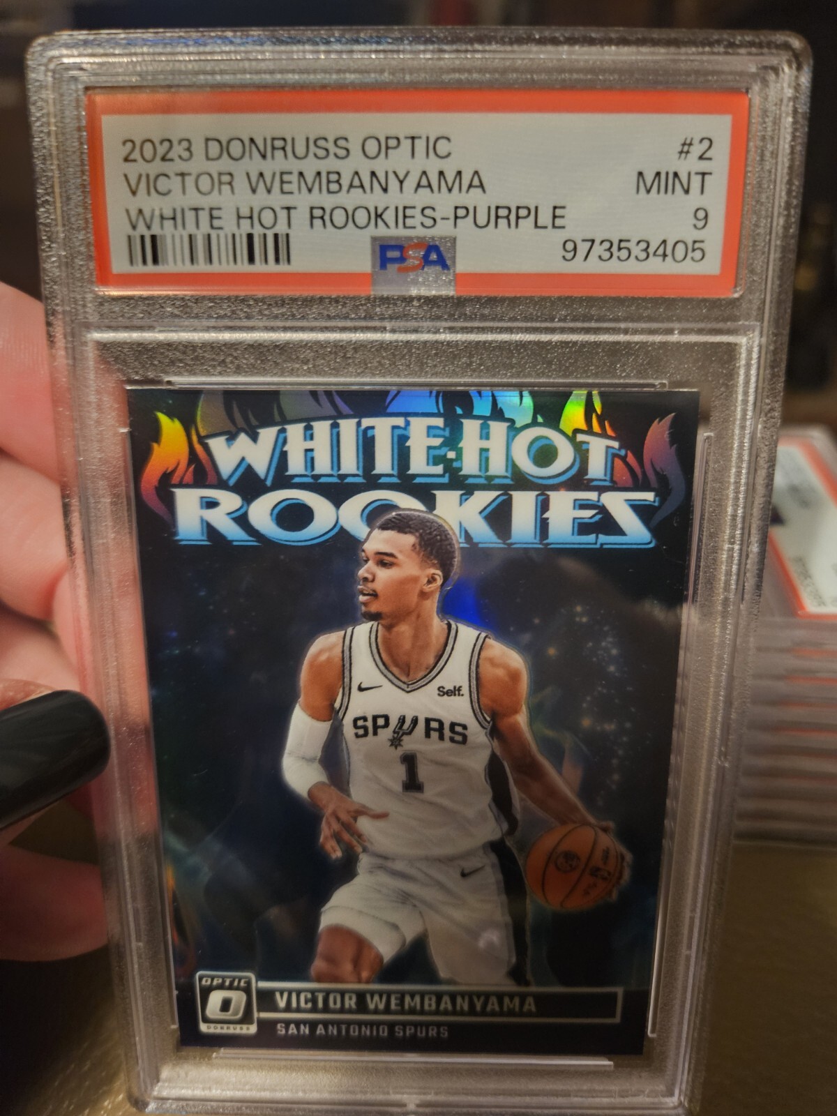 PSA 9 MINT | Victor Wembanyama | 2023 Donruss Optic | White Hot Rookies Purple 2